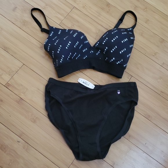 Victoria's Secret Other - Victoria Secret bra 32DD NWT cotton panties M